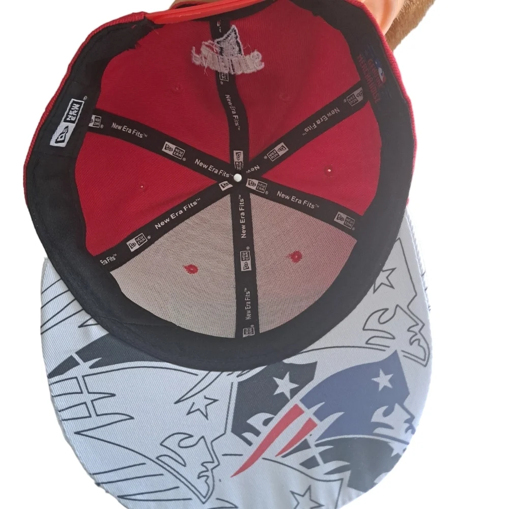 General Merchandise NEW ERA FITS NFL PATRIOTS adjustable cap hat snap back red - Picture 6 of 7